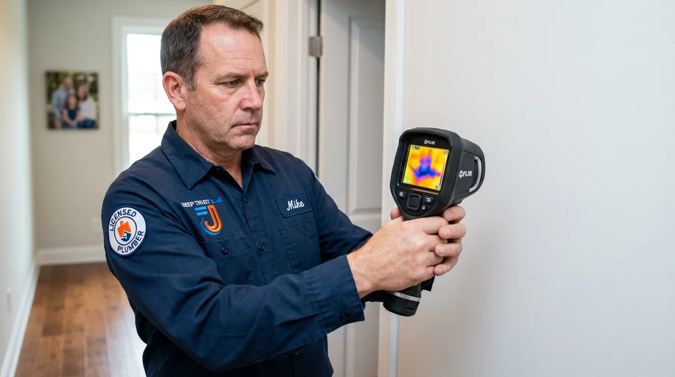 Thermal imaging leak detection by Johns Plumbing LLC in Beaumont